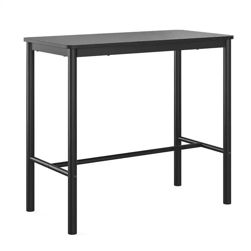 Table de bar PexFix 47 haute, rectangulaire, noire pour café, cuisine et salle d'étude