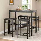 Table de bar PexFix 47 haute, rectangulaire, noire pour café, cuisine et salle d'étude