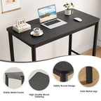 Table de bar PexFix 47 haute, rectangulaire, noire pour café, cuisine et salle d'étude