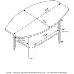 Table basse style minimaliste Summit Adventure, Table à café expresso moderne, Petite table basse de salon