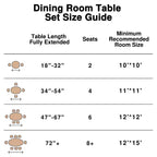 PexFix Table à manger de ferme 42 en bois massif de noyer avec plateau rond en bois pour salles à manger modernes et réunions de famille