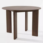 PexFix Table à manger de ferme 42 en bois massif de noyer avec plateau rond en bois pour salles à manger modernes et réunions de famille