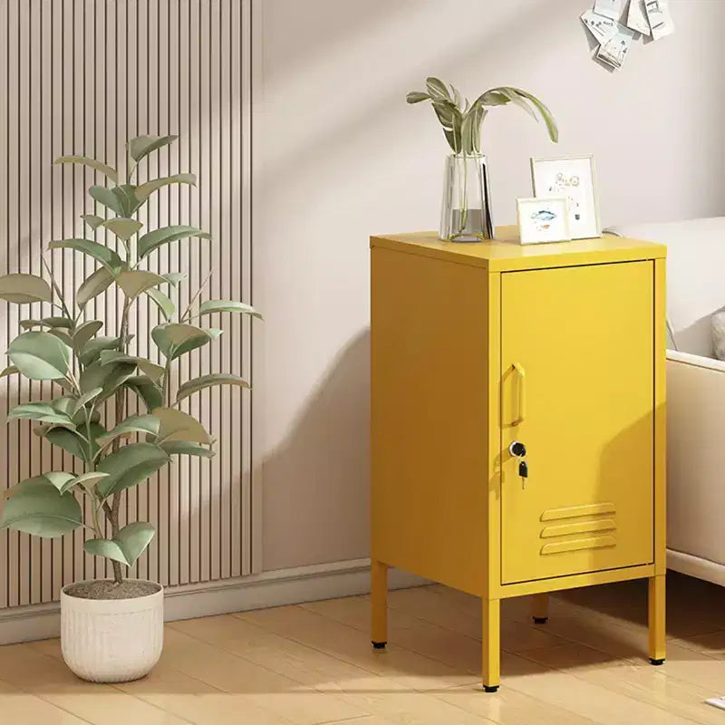 Table d'appoint de chambre moderne minimaliste avec 2 étagères réglables, design anti-basculement, meuble de rangement multiple