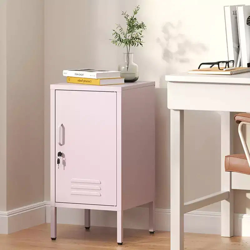 Table d'appoint de chambre moderne minimaliste avec 2 étagères réglables, design anti-basculement, meuble de rangement multiple