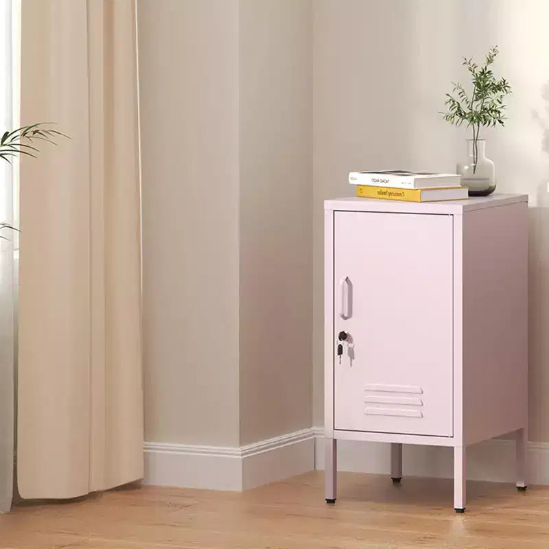Table d'appoint de chambre moderne minimaliste avec 2 étagères réglables, design anti-basculement, meuble de rangement multiple