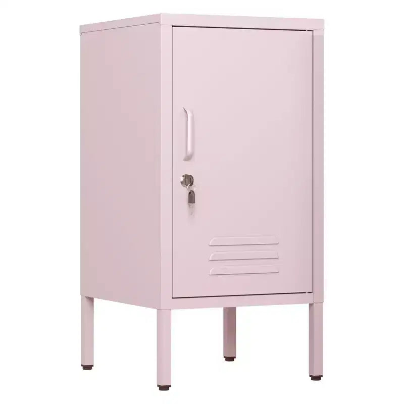 Table d'appoint de chambre moderne minimaliste avec 2 étagères réglables, design anti-basculement, meuble de rangement multiple