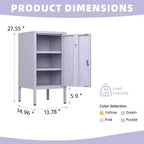 Table d'appoint de chambre moderne minimaliste avec 2 étagères réglables, design anti-basculement, meuble de rangement multiple