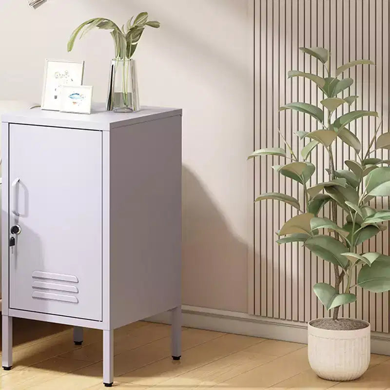 Table d'appoint de chambre moderne minimaliste avec 2 étagères réglables, design anti-basculement, meuble de rangement multiple