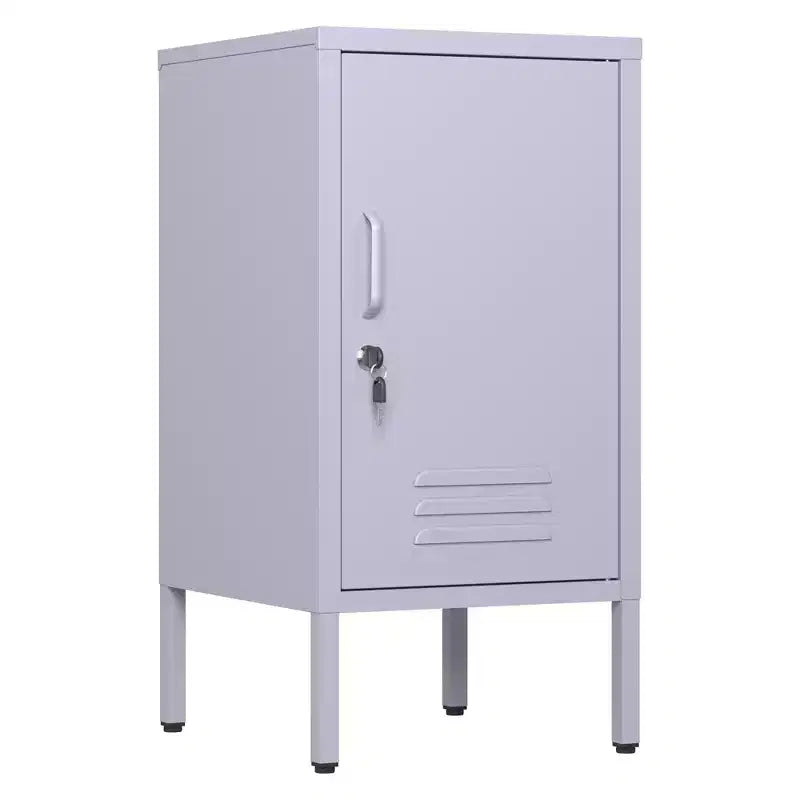 Table d'appoint de chambre moderne minimaliste avec 2 étagères réglables, design anti-basculement, meuble de rangement multiple