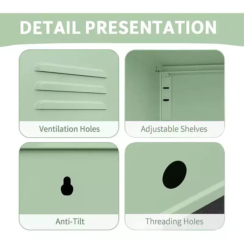 Table d'appoint de chambre moderne minimaliste avec 2 étagères réglables, design anti-basculement, meuble de rangement multiple