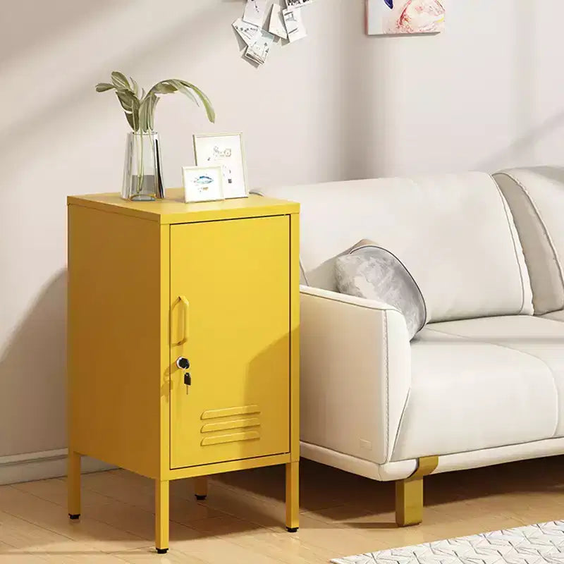 Table d'appoint de chambre moderne minimaliste avec 2 étagères réglables, design anti-basculement, meuble de rangement multiple