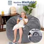 Pouf géant 2 en 1, Grands poufs, Coussins de sol convertibles pour adultes, Lit pouf géant