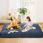 Pouf géant 2 en 1, Grands poufs, Coussins de sol convertibles pour adultes, Lit pouf géant
