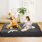 Pouf géant 2 en 1, Grands poufs, Coussins de sol convertibles pour adultes, Lit pouf géant