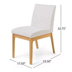 Ensemble de salle à manger GDFStudio Brittany 5 pièces de style milieu de siècle avec rembourrage en tissu