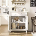 Meuble de rangement rustique 31,5 avec étagères réglables à 3 niveaux, organisateur d'entrée de style ferme avec portes à lattes, conception étanche pour la cuisine