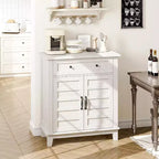 Meuble de rangement rustique 31,5 avec étagères réglables à 3 niveaux, organisateur d'entrée de style ferme avec portes à lattes, conception étanche pour la cuisine