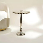 GDFStudio Simon Table d'appoint ronde moderne en aluminium de 21 po