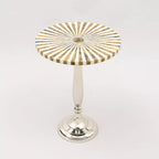 GDFStudio Simon Table d'appoint ronde moderne en aluminium de 21 po