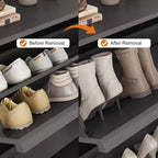 Meuble à chaussures 2 tiroirs COZONY avec étagère réglable, organisateur de rangement de chaussures dissimulé avec tiroir basculant pour entrée, couloir et salon
