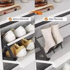 Meuble à chaussures 2 tiroirs COZONY avec étagère réglable, organisateur de rangement de chaussures dissimulé avec tiroir basculant pour entrée, couloir et salon