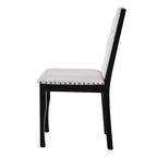 Ensemble de salle à manger rétro 6 pièces, table rectangulaire en bois et 4 chaises capitonnées à dossier haut et 1 banc