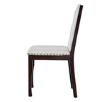 Ensemble de salle à manger rétro 6 pièces, table rectangulaire en bois et 4 chaises capitonnées à dossier haut et 1 banc
