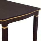 Ensemble de salle à manger rétro 6 pièces, table rectangulaire en bois et 4 chaises capitonnées à dossier haut et 1 banc