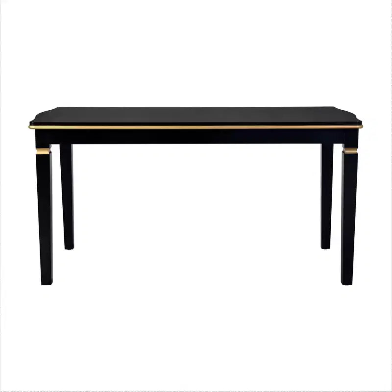 Ensemble de salle à manger rétro 6 pièces, table rectangulaire en bois et 4 chaises capitonnées à dossier haut et 1 banc