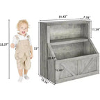 Étagère à livres et organiseur de jouets pour enfants - Armoire de rangement à 2 niveaux avec étagères pour salle de jeux, chambre, salle de classe