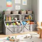 Étagère à livres et organiseur de jouets pour enfants - Armoire de rangement à 2 niveaux avec étagères pour salle de jeux, chambre, salle de classe