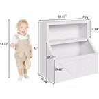 Étagère à livres et organiseur de jouets pour enfants - Armoire de rangement à 2 niveaux avec étagères pour salle de jeux, chambre, salle de classe