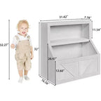 Étagère à livres et organiseur de jouets pour enfants - Armoire de rangement à 2 niveaux avec étagères pour salle de jeux, chambre, salle de classe