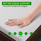 Matelas en mousse à mémoire de forme de 5 pouces infusé de gel et enrichi à l'extrait de thé vert