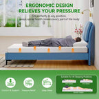 Matelas en mousse à mémoire de forme de 5 pouces infusé de gel et enrichi à l'extrait de thé vert