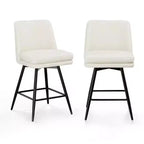 Tabourets de bar modernes en similicuir PU rembourrés : Rotation à 360°, construction durable et design élégant