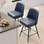 Tabourets de bar modernes en similicuir PU rembourrés : Rotation à 360°, construction durable et design élégant