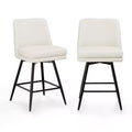 Tabourets de bar modernes en similicuir PU rembourrés : Rotation à 360°, construction durable et design élégant