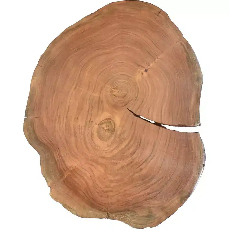 Table d'appoint en bois d'acacia brut avec pieds en acrylique
