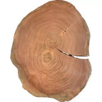 Table d'appoint en bois d'acacia brut avec pieds en acrylique