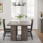 Table à manger rectangulaire en bois pour 6, Table de cuisine de 180 cm
