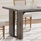 Table à manger rectangulaire en bois pour 6, Table de cuisine de 180 cm