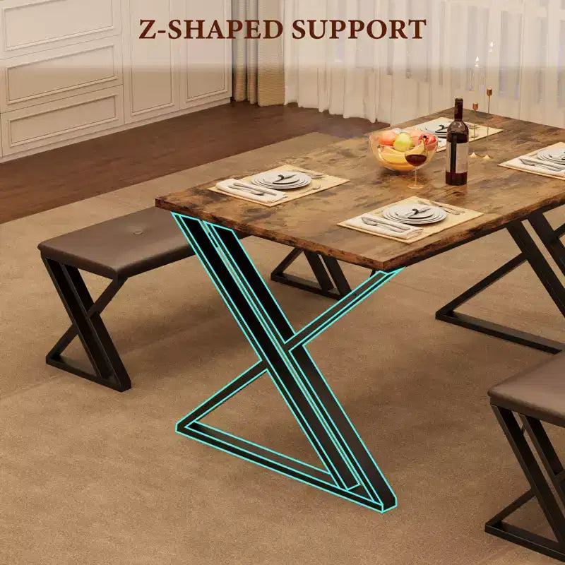 Ensemble table à manger, ensemble table de cuisine pour 4, ensemble table à manger 3 pièces avec 2 bancs pour petit espace, appartement, salle à manger, gain de place
