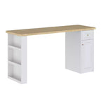 Famapy 82,6''L Plan de travail de buanderie, Plan de travail pour laveuse-sécheuse, Étagère et tiroir réglables, Organisation de la buanderie, Table de meuble de rangement pour buanderie