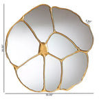Miroir Mural Baxton Studio Novia Fleur Feuille d'Or Antique
