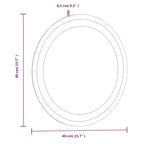 Miroir de salle de bain LED Verre transparent Miroir de salle de bain de taille moyenne