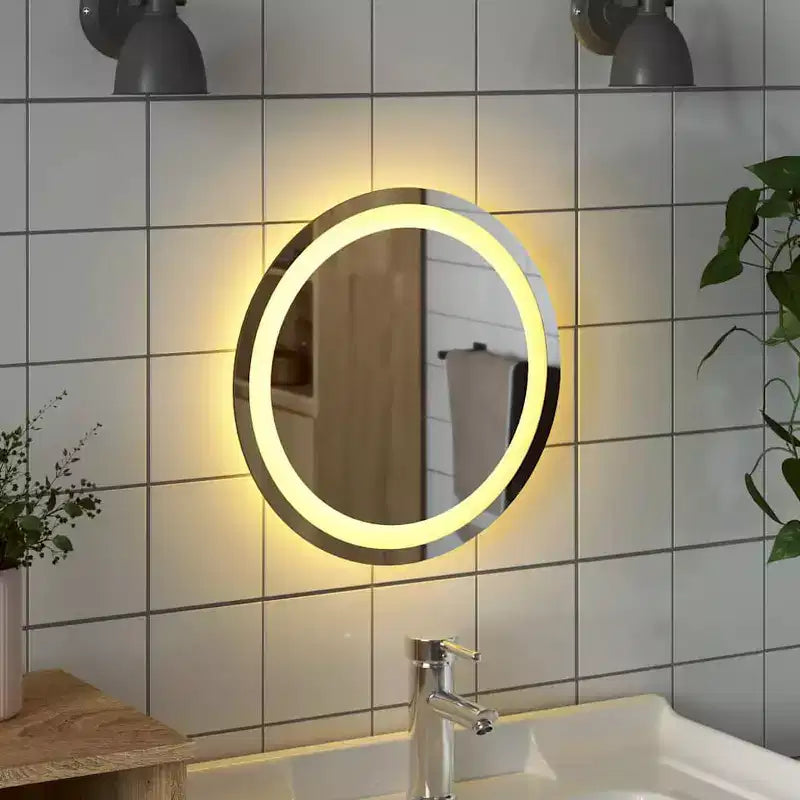 Miroir de salle de bain LED Verre transparent Miroir de salle de bain de taille moyenne