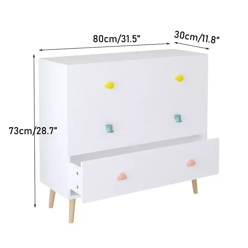 Okak Commodes modernes à tiroirs avec un design coloré, commode en bois pour bébé, commode pour chambre à coucher, chambre d'enfant