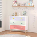 Okak Commodes modernes à tiroirs avec un design coloré, commode en bois pour bébé, commode pour chambre à coucher, chambre d'enfant