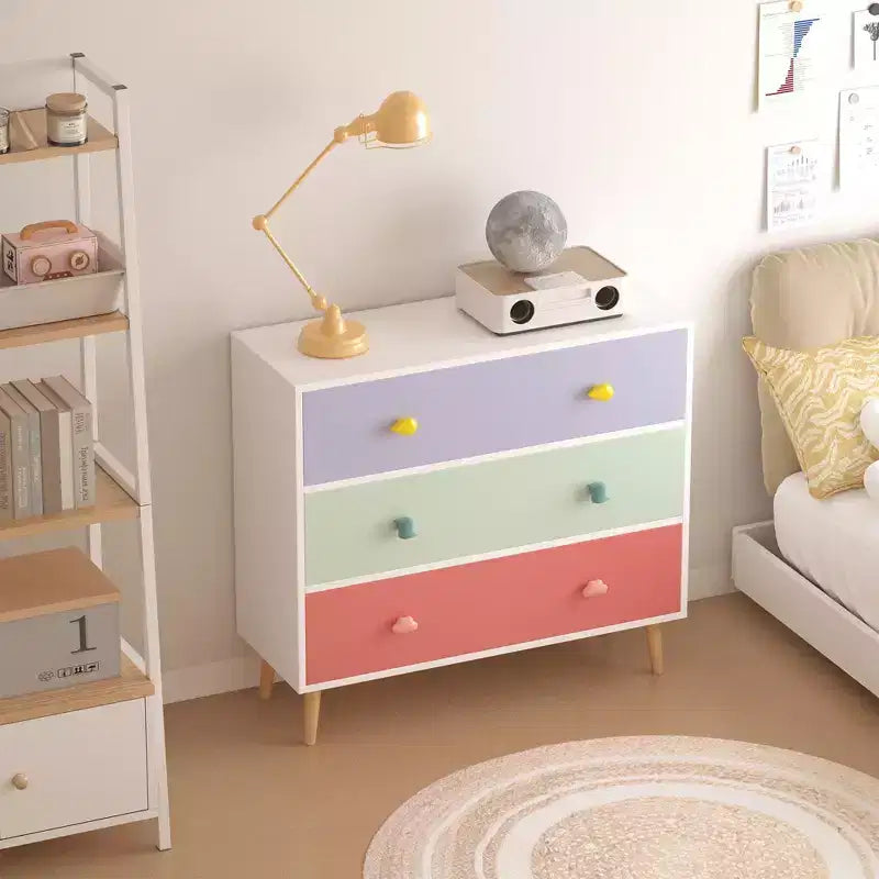 Okak Commodes modernes à tiroirs avec un design coloré, commode en bois pour bébé, commode pour chambre à coucher, chambre d'enfant